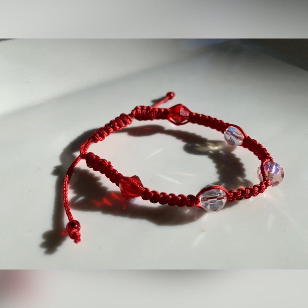 Swarovski Crystal Beaded Crochet Handmade Bracelet